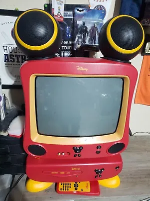 Disney Mickey Mouse 13” CRT TV And DVD Player TV Remote READ • $159.99
