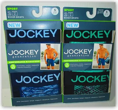 4 PAIRS 2PK! Boxer Briefs Jockey SPORT PERFORMANCE MICROFIBER Stretchy Supports • $16.58