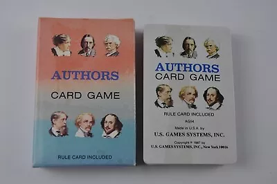 Vintage Authors Card Game 1987 Made In USA - NEW • $14