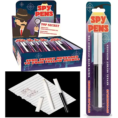 Tobar Invisible Message Write And Reveal Spy Pens Set • £2.99