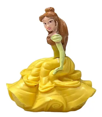 Beauty And The Beast Belle Cake Topper Birthday 2.75 Inch Disney Princess Yellow • $4.99