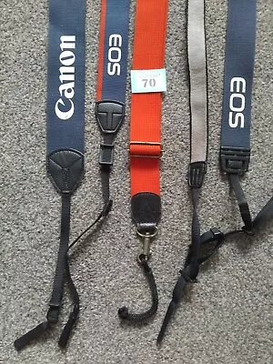 Job Lot Of  5 Canon Black Brown Blue Red Neck Straps For Canon Cameras • £5.99