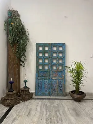Vintage Carved Indian Door Antique Indian Door Teak Wood Door Wooden • $1500