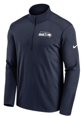£29.99 • Buy Men's NFL Seattle Seahawks Nike Navy Pacer Half Zip Pullover Top
