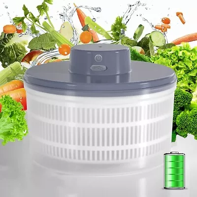 Electric Salad Spinner-Lettuce Vegetable Dryer USB Rechargeable  Drying Lettu • $26.97