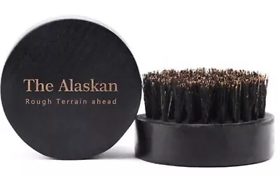 The Alaskan Boar Bristle Hair Beard Brush For Men Small And Round Black Walnut • $9.99