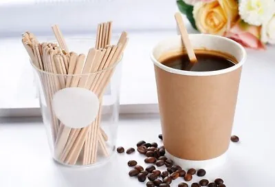 500x ALGON Wooden Stirrers Perfect For Tea & Coffee 140mm Long • £5.50