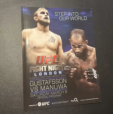 UFC London Official Program Book - Gustafson Vs Manuwa • $20