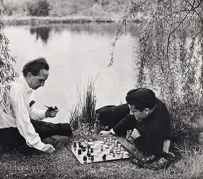 1957 MARCEL DUCHAMP & LARRY EVANS Chess Game By PHILIPPE HALSMAN Photo Art 16x20 • $187.26