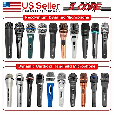 5 Core Microphone Pro Microfono Dynamic Mic XLR Audio Cardiod Vocal Karaoke • $12.99