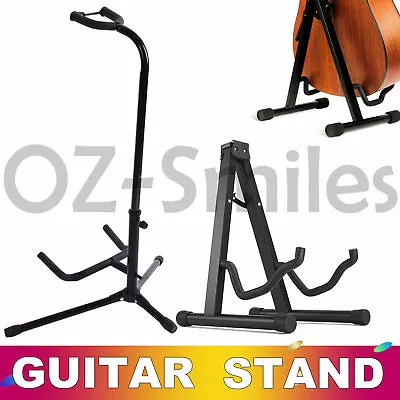 $13.95 • Buy Portable Electric Acoustic Bass Guitar Stand A Frame GIG Floor Rack Holder