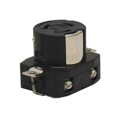 Marinco Boat Locking Receptacle 6370CR | 2 Pole 3 Wire 125V 50A Nylon • $73.36