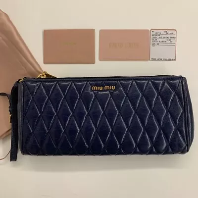 Miumiu Clutch Bag BLUETTE Shipping From Japan • $211