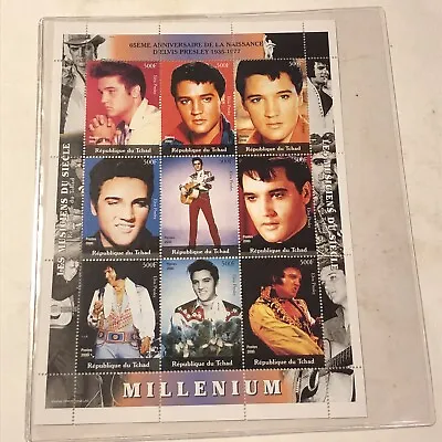 Elvis Presley Collectible Stamps Millennium Tchad • $6.29