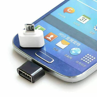 2 Pcs Micro USB Type B Mini OTG Adapter Male To USB Nice Best R7D6 2.0 Q3A8 Y9H8 • $1