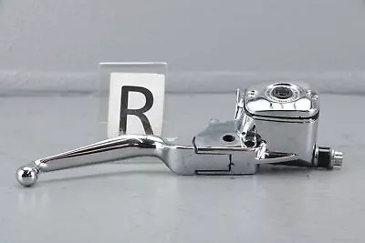 $150.22 • Buy 2008 Harley Dyna CVO 9/16  Front Brake Master Cylinder + Handle Lever CHROME