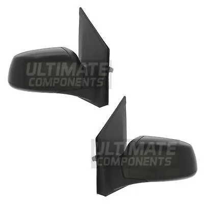 Ford Fiesta Mk6 2005-2009 Electric Wing Door Mirrors With Black Covers 1 Pair • £63.85