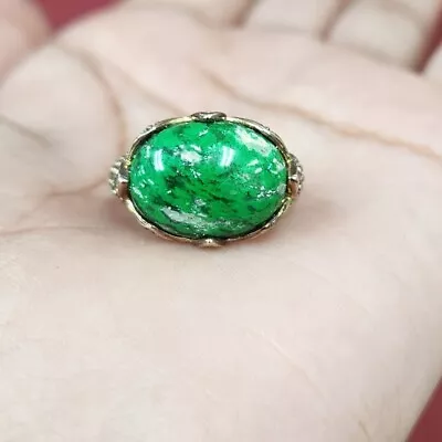 HSN Heritage Gems Maw Sit Sit & Tsavorite Solitaire Ring Pre-owned Jewelry • $5.50