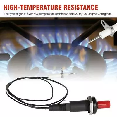 Gas Stove BBQ Igniter Kit With Piezo Spark Push Button 8U7Y W5L E9X6 Prof • $12.95