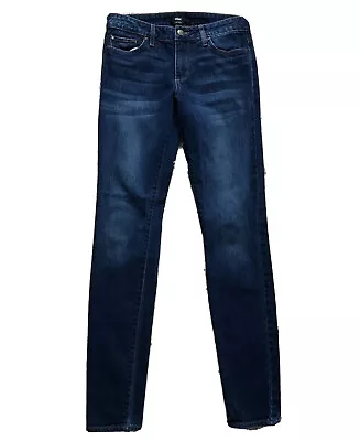 Else Women's Jeans Dark Wash Blue Skinny Fit Whiskering Size 27 Pockets - 12 • $23.79