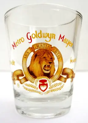 Mgm Metro Goldwyn Mayer Leo The Lion Shot Glass Vintage Entertainment Souvenir • $15.28