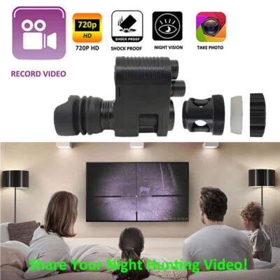 £147.59 • Buy Night Vision Rifle Scope Video Record IR 850NM Hunting Camera Laser Telescope