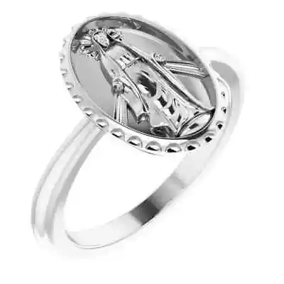 Sterling Silver Miraculous Medal Ring • $67.49