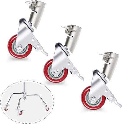 Neewer 3pcs Professional Swivel Caster Wheels Set W/ 75mm Dia For Neewer C-Stand • $56.31