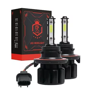 4-Sided H13 9008 LED Headlights Bulbs Kit High Low Beam 6500K Super Bright White • $19.95