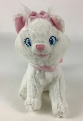 Disney Aristocats Movie Marie Plush Stuffed Animal 7  White Kitten Cat Pink Bow • $11.16