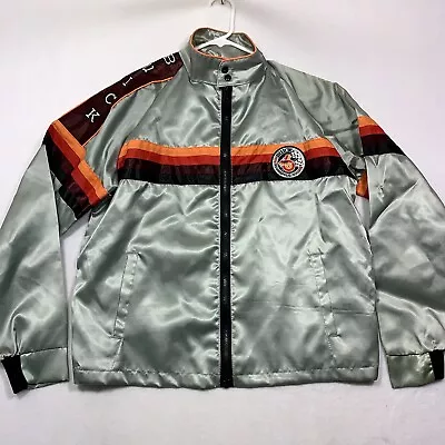 Vintage 1981 Indy 500 Buick Windbreaker Jacket Mens M Silver Medium USA Made • $49.99