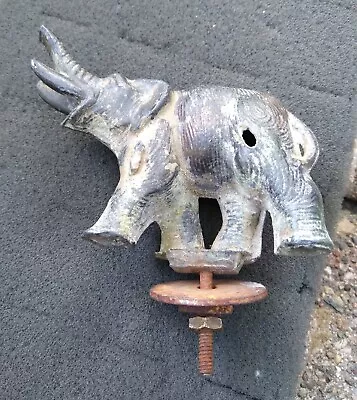 Antique Cast Iron Elephant Lamp Finial. • $24