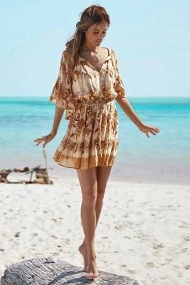 $88 • Buy Spell & The Gypsy Coco Lei Flutter Sleeve Mini Size XSmall XS New Without Tags