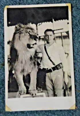 Vintage Circus Postcard ~ Terrell Jacobs And Lion • $10