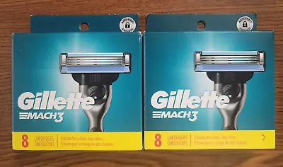 Gillette Mach 3 Refill Cartridges 2 X 8-pack (16) *fits All Mach3 Razor Handles* • $24.50