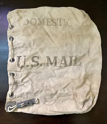 US Postal Service Mail USPS Vintage Domestic #3 Canvas Bag 3-74 Drawstring Lock • $39.10