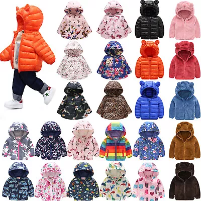 £8.82 • Buy Toddler Children Baby Kids Boys Girls Warm Hooded Coats Jacket Outerwear Tops UK