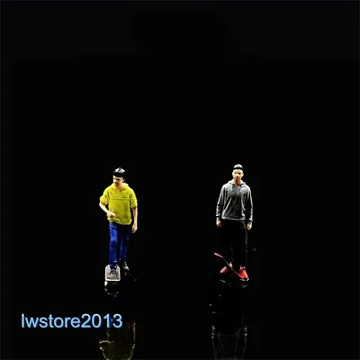 1/64 Skating Boy Man Scene Props Miniatures Figures Model For Cars Vehicles Toys • $21.15