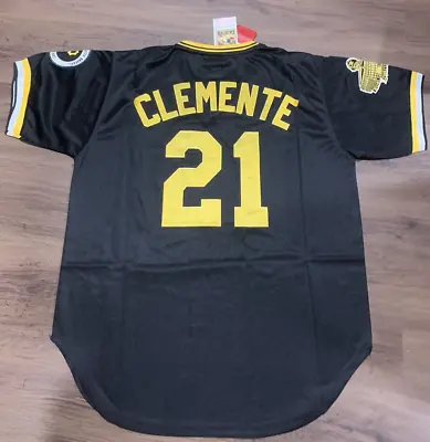 Mitchell & Ness Roberto Clemente Pirates 1971 Cooperstown Black Jersey SZ 56 3XL • $100