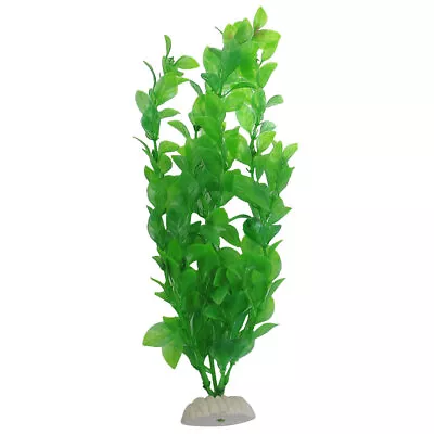 3 Pcs Aquarium Fish Tank Green Plastic Artificial Plants 10.6  Height • $18.55