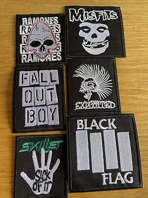 £6.50 • Buy LAST SET 6 Varied Large  HEAVY METAL & ROCK BANDS Music Iron On Festival Patches