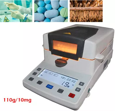 Fast Lab Halogen Moisture Analyzer Meter For Powder Food Tea Meat 110V/220V • $738