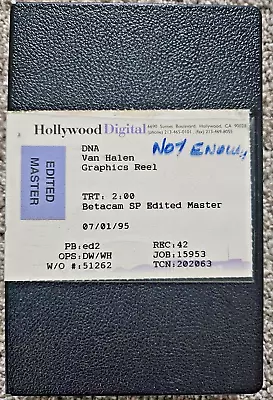 Rare 1995 Van Halen Graphics Reel - Betacam SP Edited Master Tape - Collectible • $3657.31