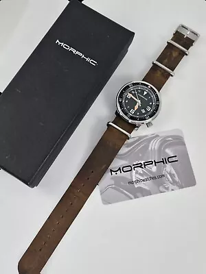 LNIB Morphic M74 42mm Men's Quartz Watch Leather Nato Strap MPH7410 • $85