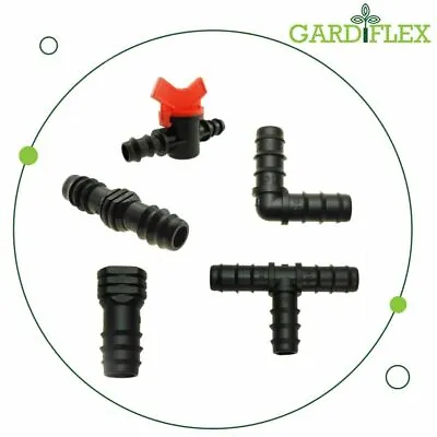 Gardiflex Micro Irrigation System Connectors 13mm ID 16mm OD - Multi Item • £1.85