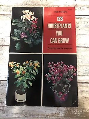 128 Houseplants You Can Grow Rib Herwig 1971 Edition Book Vintage • $9
