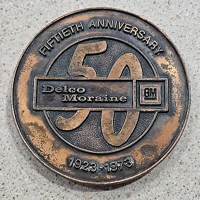 1923-1973 Delco Moraine General Motors 50th Anniversary Medallion Paperweight GM • $29.99