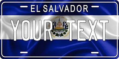 El Salvador Flag Wave License Plate Personalized Car Bike Motorcycle • $12.10