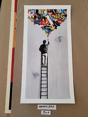 Martin Whatson The Crack  Poster Print MINT Embossed 2021 Graffiti Prints COA • £240.94