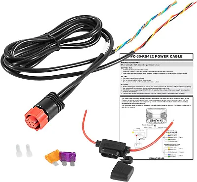 000-0127-49 PC-30-RS422 Power Cable For Lowrance Hds Series Hook 4 Chirp Red • $34.90